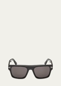 TOM FORDMen's Cyrus 02 53mm Square Acetate Sunglasses