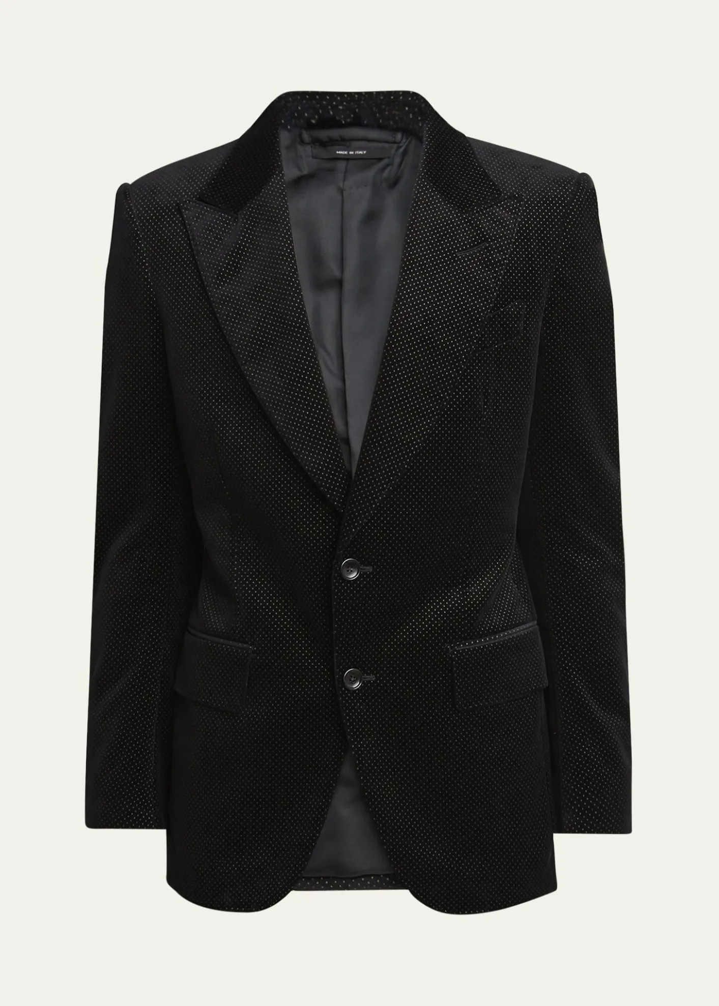TOM FORDMen's Dyllan Velvet Polka Dot Dinner Jacket