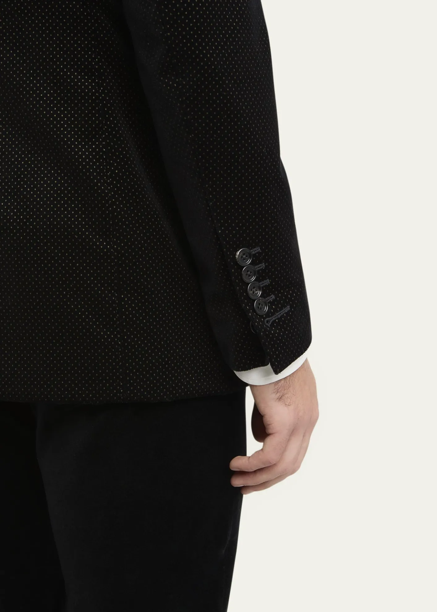 TOM FORDMen's Dyllan Velvet Polka Dot Dinner Jacket