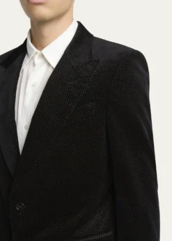 TOM FORDMen's Dyllan Velvet Polka Dot Dinner Jacket