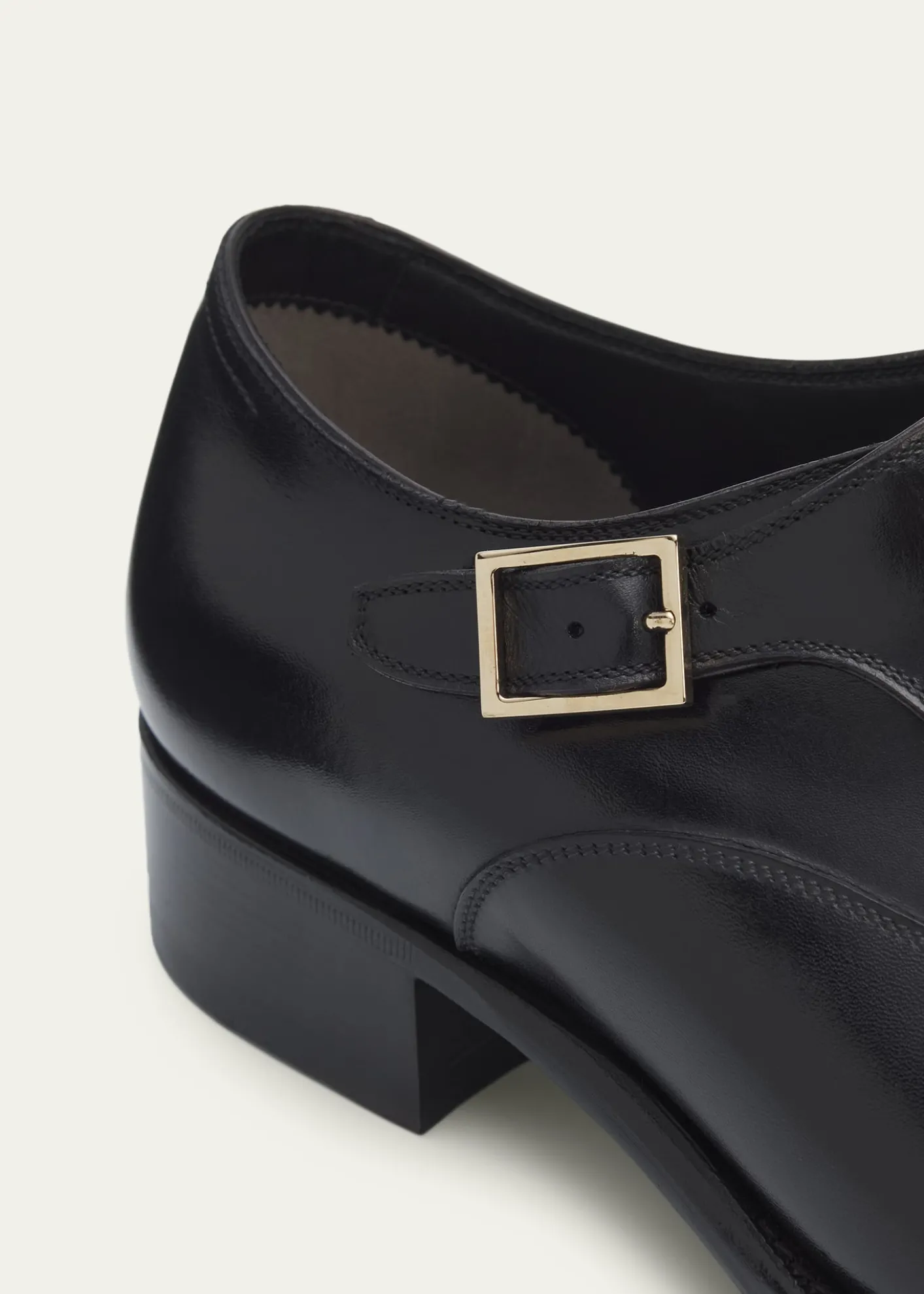TOM FORDMen's Edgar Burnished Leather Monk-Strap Loafers