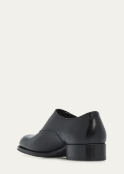 TOM FORDMen's Edgar Burnished Leather Monk-Strap Loafers