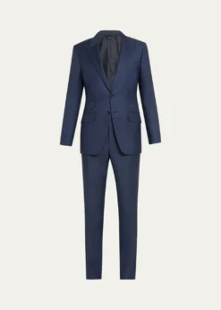 TOM FORDMen's Modern Fit Sharkskin Suit