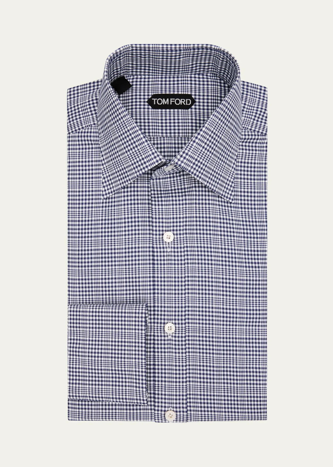 TOM FORDMen's Mutli-Check Cotton Dress Shirt