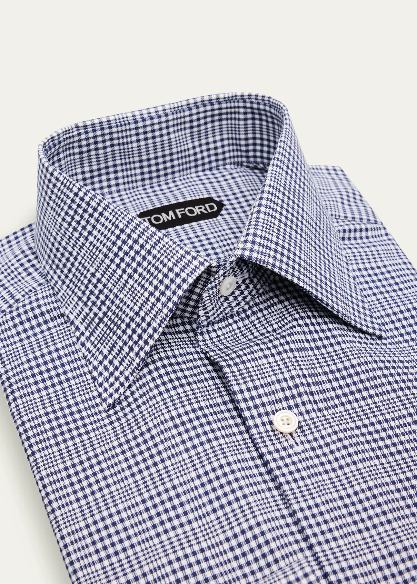 TOM FORDMen's Mutli-Check Cotton Dress Shirt