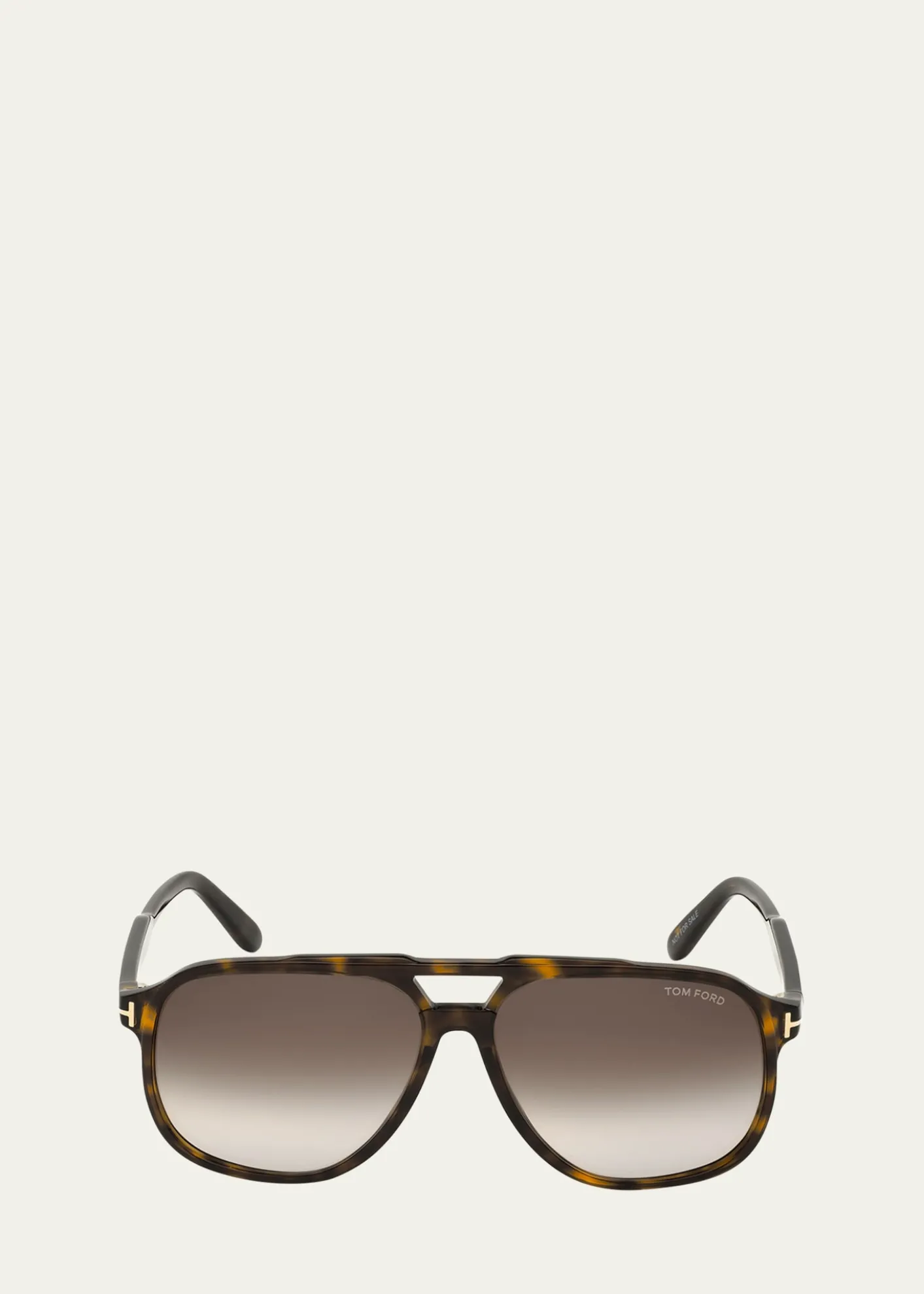 TOM FORDMen's Raoul Gradient Tortoiseshell Aviator Sunglasses