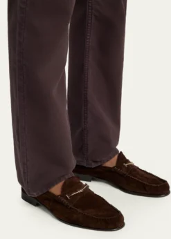 TOM FORDMen's Ripley Suede Moccasin T-Bit Loafers
