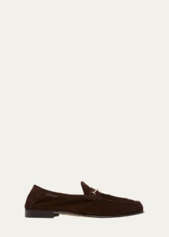 TOM FORDMen's Ripley Suede Moccasin T-Bit Loafers