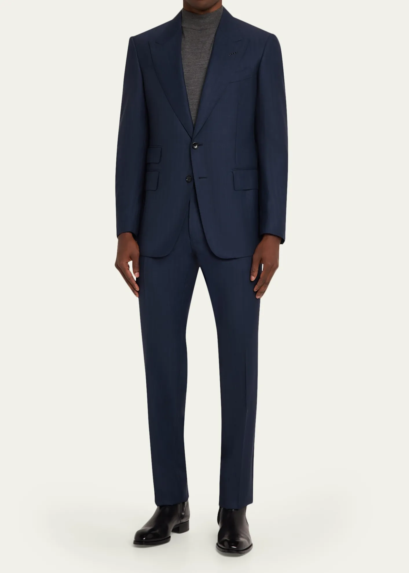 TOM FORDMen's Shelton Herringbone Stripe Suit