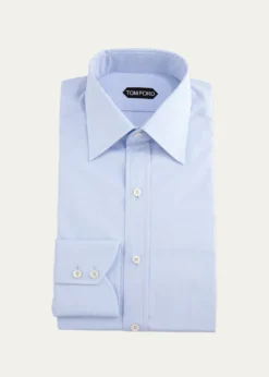 TOM FORDMen's Slim-Fit Solid Poplin Dress Shirt