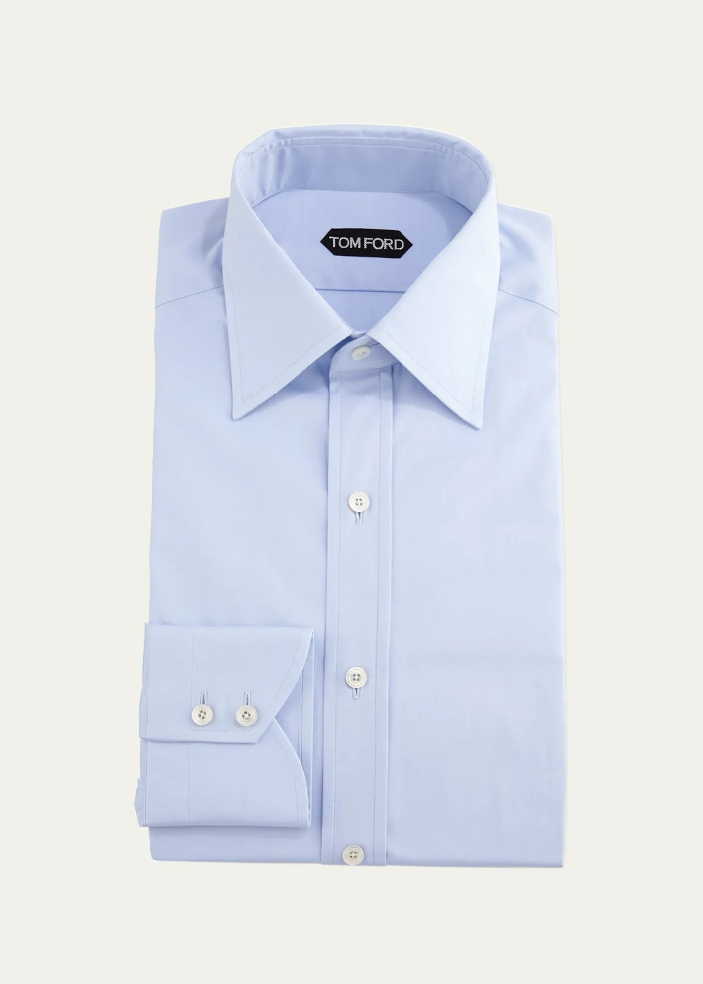 TOM FORDMen's Slim-Fit Solid Poplin Dress Shirt
