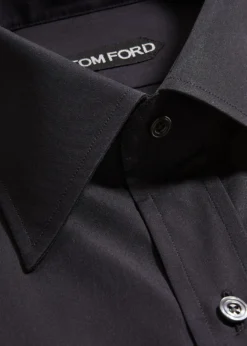 TOM FORDMen's Solid Cotton Dress Shirt