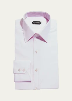 TOM FORDMen's Solid Point Collar Dress Shirt