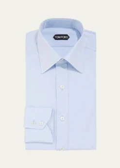TOM FORDMen's Solid Poplin Dress Shirt