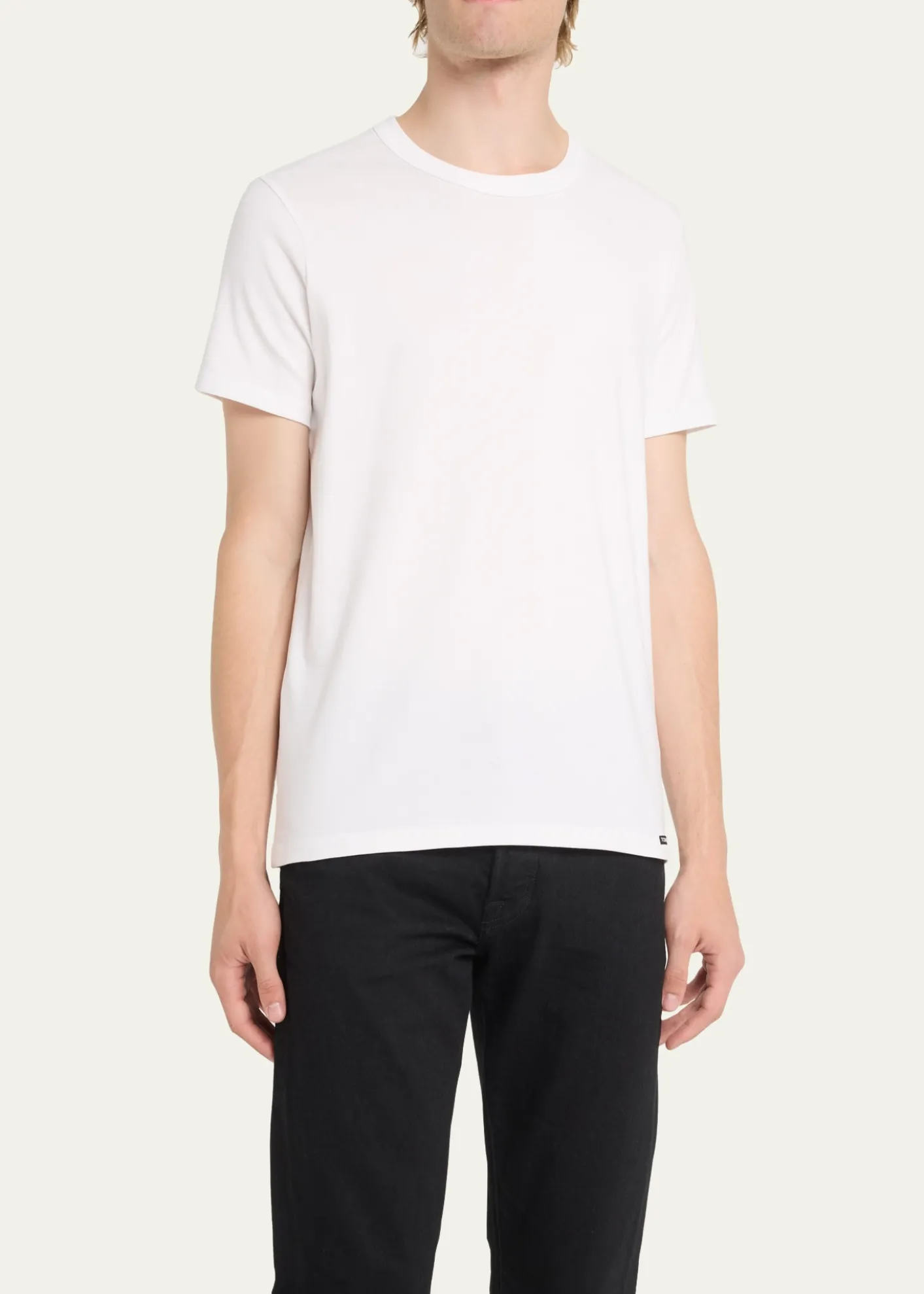 TOM FORDMen's Solid Stretch Jersey T-Shirt