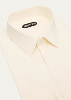 TOM FORDMen's Tonal Polka Dot Lyocell Dress Shirt