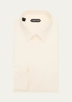 TOM FORDMen's Tonal Polka Dot Lyocell Dress Shirt