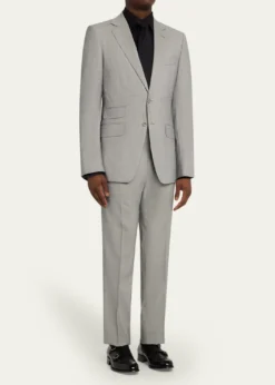 TOM FORDMen's Wool Basketweave Notch-Lapel Two-Piece Suit