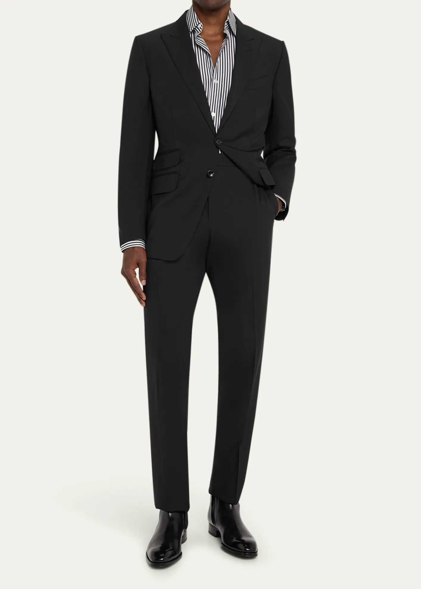 TOM FORDMen's Wool Peak Lapel Two-Piece Suit