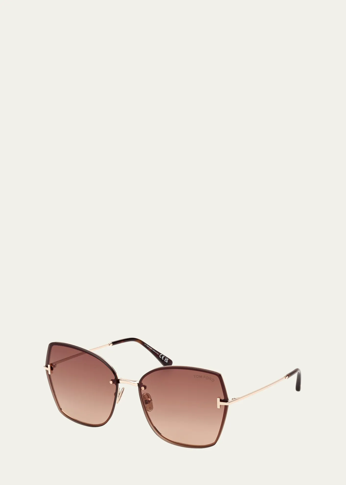 TOM FORDNickie Metal Butterfly Sunglasses