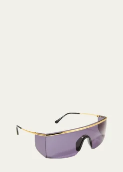 TOM FORDPavlos Metal Shield Sunglasses