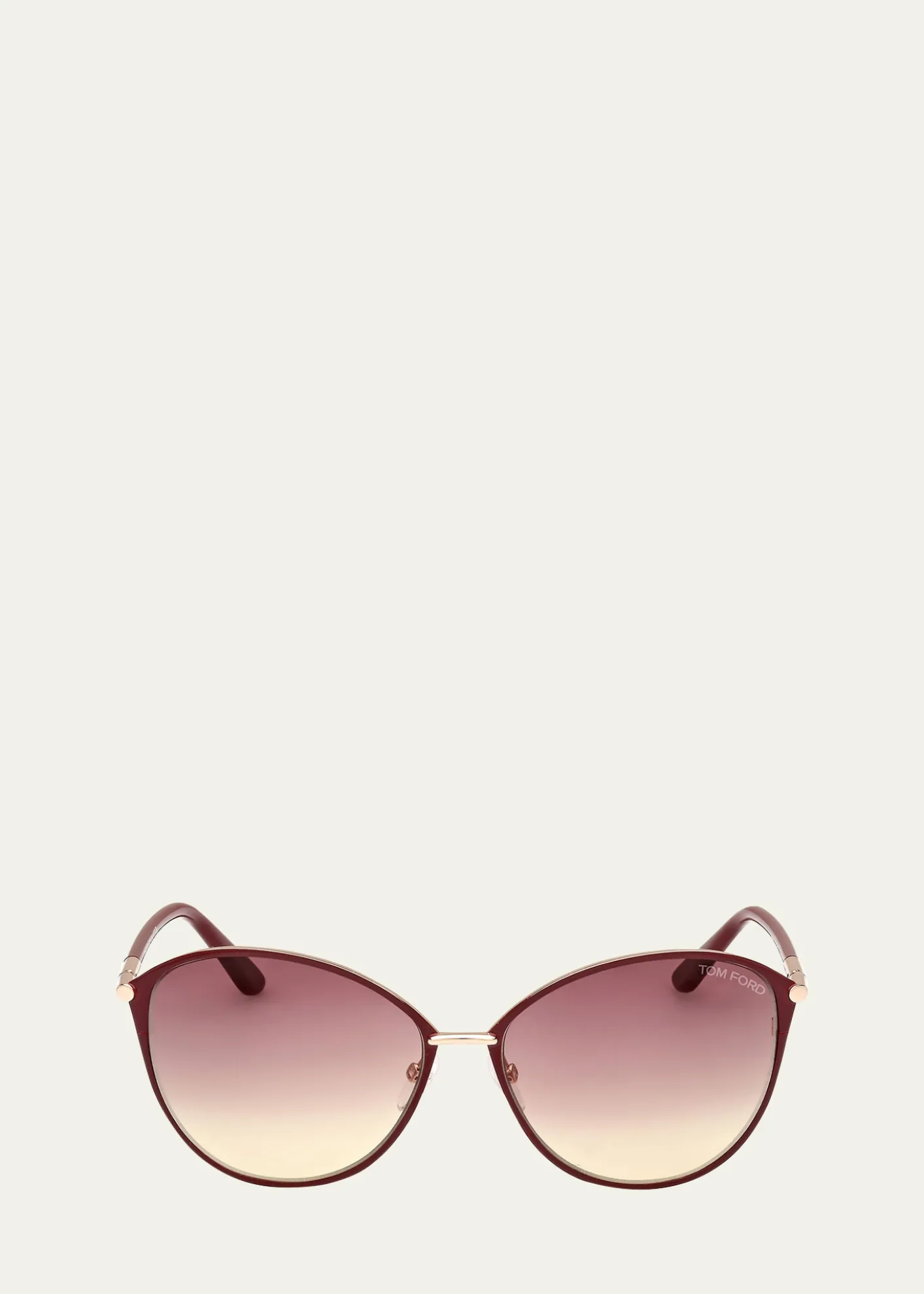 TOM FORDPenelope Metal & Acetate Butterfly Sunglasses
