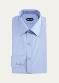 TOM FORDSlim-Fit Classic Dress Shirt, Blue