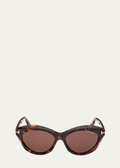 TOM FORDToni Acetate Oval Sunglasses