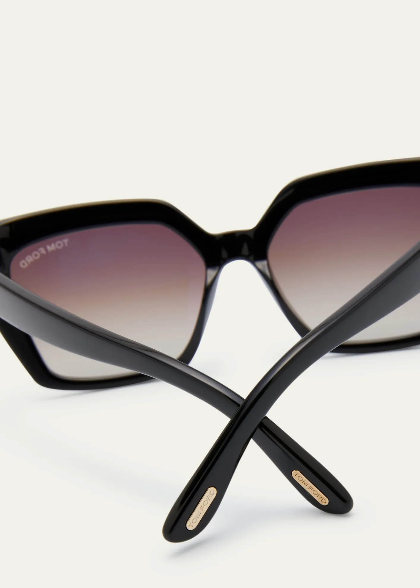 TOM FORDWinona Acetate T-Logo Cat-Eye Sunglasses