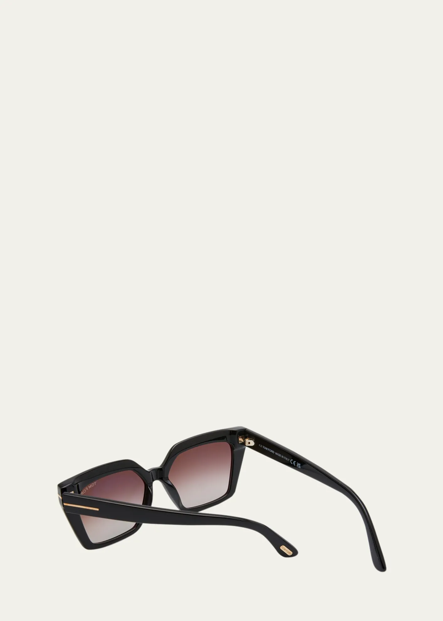TOM FORDWinona Acetate T-Logo Cat-Eye Sunglasses