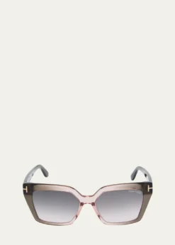 TOM FORDWinona Transparent Two-Tone Acetate Cat-Eye Sunglasses