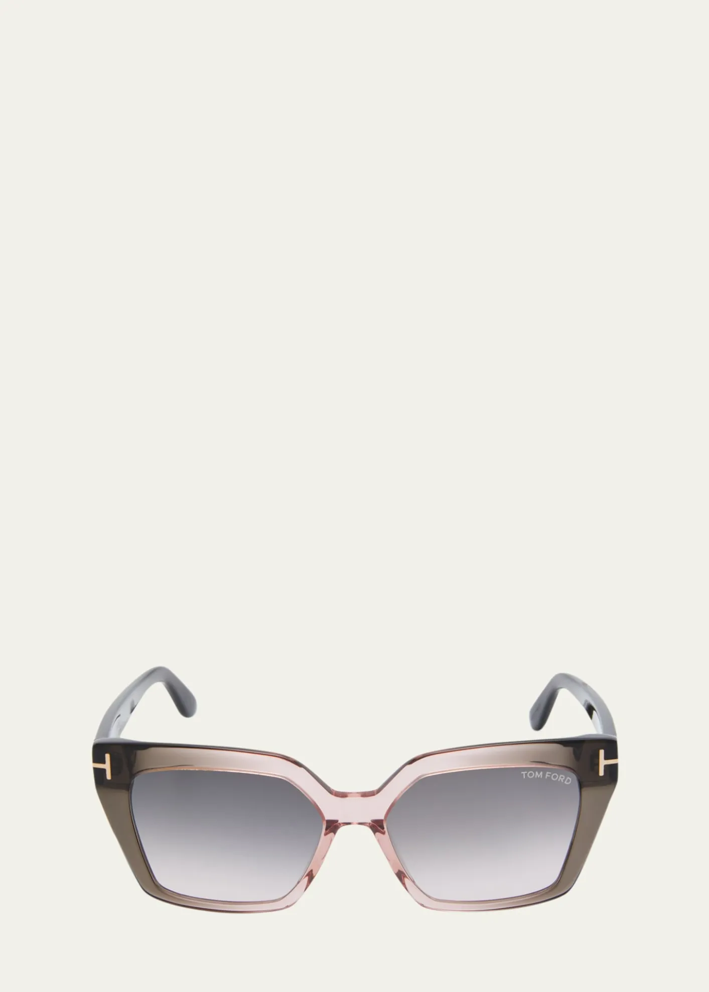 TOM FORDWinona Transparent Two-Tone Acetate Cat-Eye Sunglasses