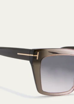 TOM FORDWinona Transparent Two-Tone Acetate Cat-Eye Sunglasses