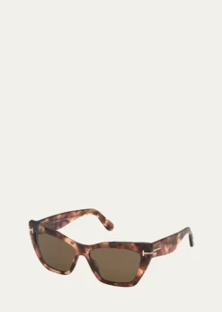 TOM FORDWyatt Plastic Cat-Eye Sunglasses