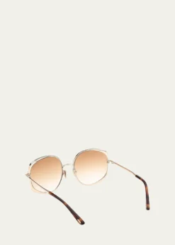TOM FORDAbbey 58MM Geometric Sunglasses