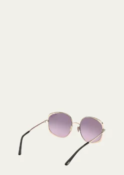 TOM FORDAbbey 58MM Geometric Sunglasses