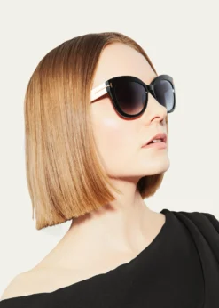 TOM FORDAlistair Two-Tone Squared Cat-Eye Sunglasses