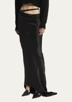 TOM FORDAsymmetric Satin Maxi Skirt With Train