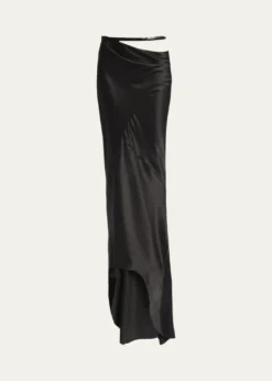 TOM FORDAsymmetric Satin Maxi Skirt With Train