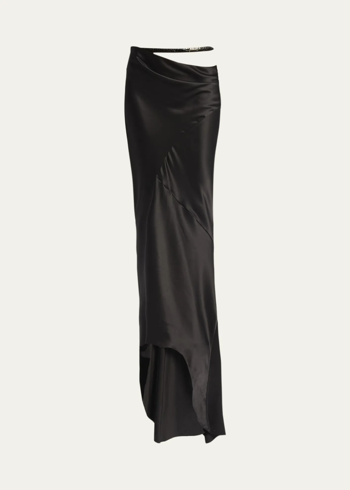 TOM FORDAsymmetric Satin Maxi Skirt With Train