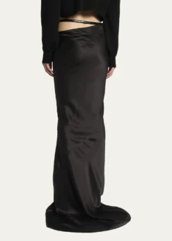 TOM FORDAsymmetric Satin Maxi Skirt With Train