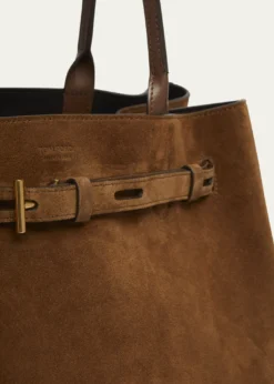 TOM FORDAudrey Large Tote Bag in Calfskin Suede