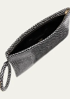 TOM FORDAura Snake-Effect Leather Clutch