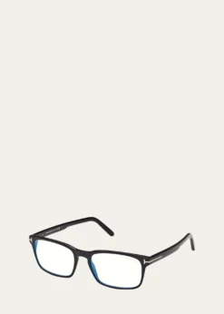 TOM FORDBlue Blocking Acetate Rectangle Glasses