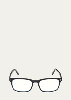 TOM FORDBlue Blocking Acetate Rectangle Glasses