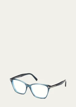 TOM FORDBlue Blocking Acetate Cat-Eye Glasses