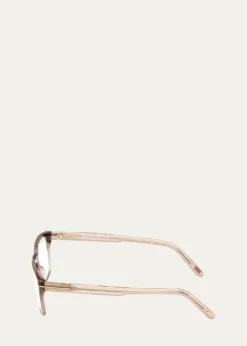 TOM FORDBlue Blocking Keyhole Acetate Rectangle Glasses