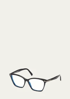 TOM FORDBlue Blocking Sleek Acetate Cat-Eye Glasses