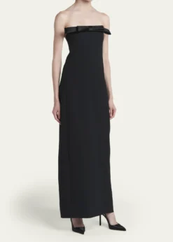 TOM FORDBow Strapless Column Gown