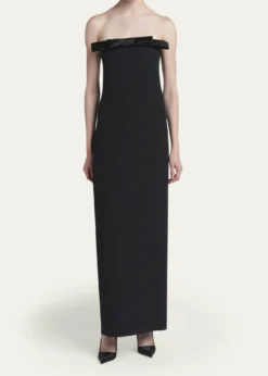 TOM FORDBow Strapless Column Gown